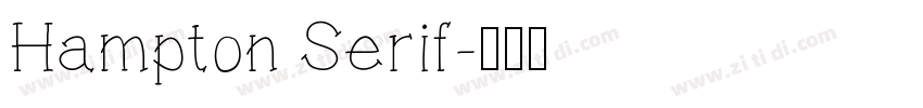 Hampton Serif字体转换